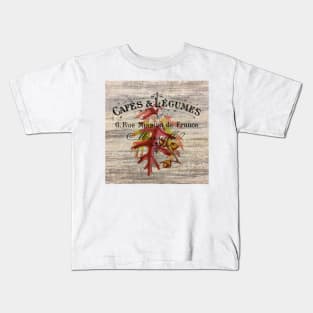 Dark Academia french fall autumn thanksgiving oak leaf acorn Kids T-Shirt